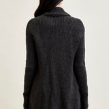 Drape Front Cardigan Grey Sweater