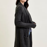 Drape Front Cardigan Grey Sweater