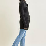 Drape Front Cardigan Grey Sweater