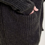 Drape Front Cardigan Grey Sweater