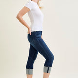 Haley High Rise Double Waist Band Capri