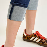 Haley High Rise Double Waist Band Capri