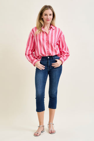 Helen Mid Rise Sleek & Chic Side-Slit Capris