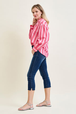 Helen Mid Rise Sleek & Chic Side-Slit Capris