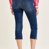 Helen Mid Rise Sleek & Chic Side-Slit Capris