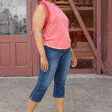 Helen High Rise Sleek & Chic Side-Slit Capris - PLUS