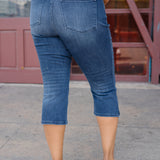 Helen High Rise Sleek & Chic Side-Slit Capris - PLUS