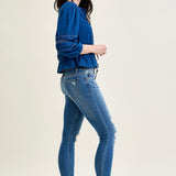 Amery Destroy Hem Skinny Jeans