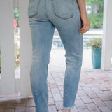 Alexis Light Bleach Splash Boyfriend Jeans