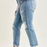 Alexis Light Bleach Splash Boyfriend Jeans