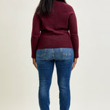 Joey Mid Rise Skinny Jeans With Handsand - PLUS