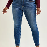 Joey Mid Rise Skinny Jeans With Handsand - PLUS