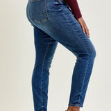 Joey Mid Rise Skinny Jeans With Handsand - PLUS