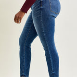 Joey Mid Rise Skinny Jeans With Handsand - PLUS