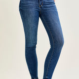 Joey Mid Rise Skinny Jeans With Handsand
