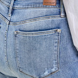 Celeste High Rise With Distressed Crop Wide Leg - PLUS