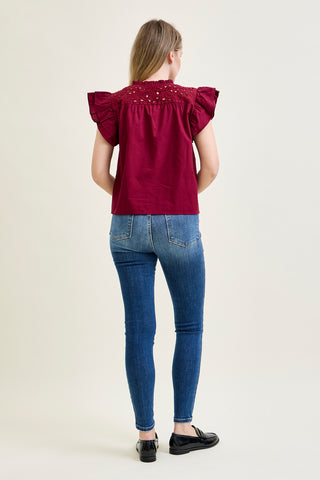 Rose Classic Button Fly Skinny Jeans