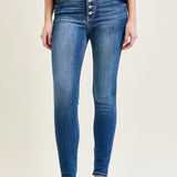 Rose Classic Button Fly Skinny Jeans