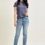 Michelle Mid Rise Vintage Wash Boyfriend Jeans