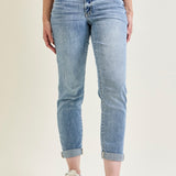 Michelle Mid Rise Vintage Wash Boyfriend Jeans
