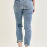 Michelle Mid Rise Vintage Wash Boyfriend Jeans