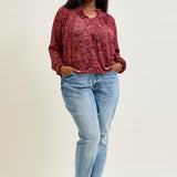 Michelle Mid Rise Vintage Wash Boyfriend Jeans - PLUS