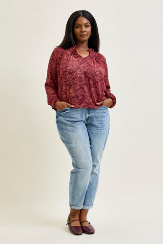 Michelle Mid Rise Vintage Wash Boyfriend Jeans - PLUS