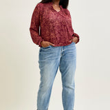 Michelle Mid Rise Vintage Wash Boyfriend Jeans - PLUS