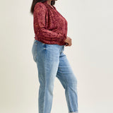 Michelle Mid Rise Vintage Wash Boyfriend Jeans - PLUS