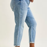 Michelle Mid Rise Vintage Wash Boyfriend Jeans - PLUS