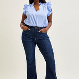 Lily High Rise Raw Hem Flare - PLUS