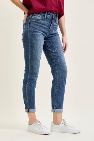 Billie Bleach Splash Boyfriend Jeans