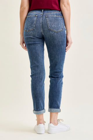 Billie Bleach Splash Boyfriend Jeans