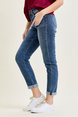 Billie Bleach Splash Boyfriend Jeans