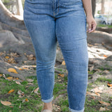 Margot High Rise Bleach Splash Boyfriend Jeans - PLUS