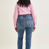 Margot High Rise Bleach Splash Boyfriend Jeans - PLUS