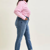 Margot High Rise Bleach Splash Boyfriend Jeans - PLUS