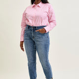 Margot High Rise Bleach Splash Boyfriend Jeans - PLUS