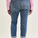 Margot High Rise Bleach Splash Boyfriend Jeans - PLUS