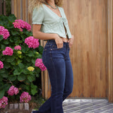 Elsy Whiskered Bootcut Jeans (32" Inseam)