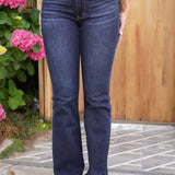 Elsy Whiskered Bootcut Jeans (32" Inseam)