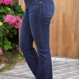 Elsy Whiskered Bootcut Jeans (32" Inseam)