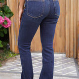 Elsy Whiskered Bootcut Jeans (32" Inseam)
