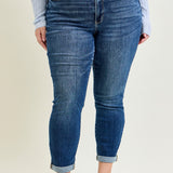 Addison Classic Cuffed Boyfriend Jeans- PLUS