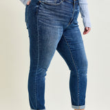 Addison Classic Cuffed Boyfriend Jeans- PLUS