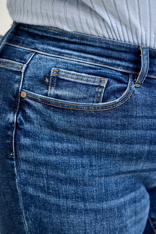 Addison Mid Rise Classic Cuffed Boyfriend Jeans- PLUS