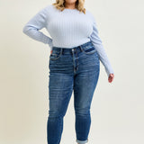 Addison Classic Cuffed Boyfriend Jeans- PLUS