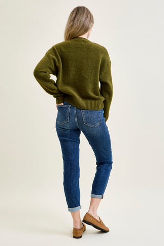 Addison Mid Rise Classic Cuffed Boyfriend Jeans