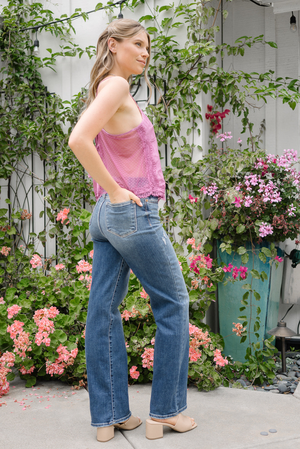 デニム・ジーパン   Linen Blue 90s Straight Fit Linen Denim KS1646 90's Straight Jeans | blue | Calvin Klein Taiwan