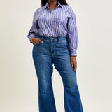 Penny Wide Hem Flare Jeans - PLUS